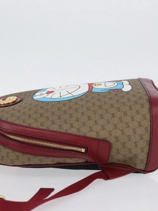GUCCI Micro GG Supreme Doraemon Backpack PVC Beige Gold 647816 Auth LNZ825SAM main image 6